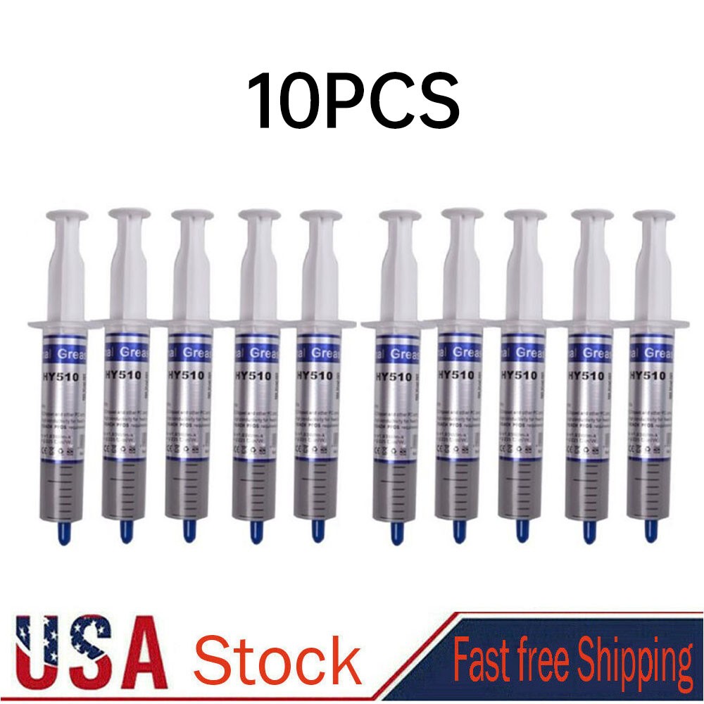 10PCS HY510 Grey Thermal Conductive Grease Paste For GPU CPU Chipset Cooling 30g