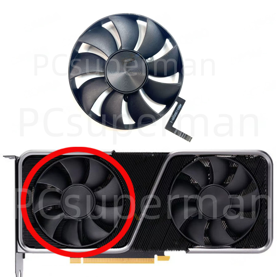 Replacement for NVIDIA RTX3070 Public Version Graphics Card Cooling Fan
