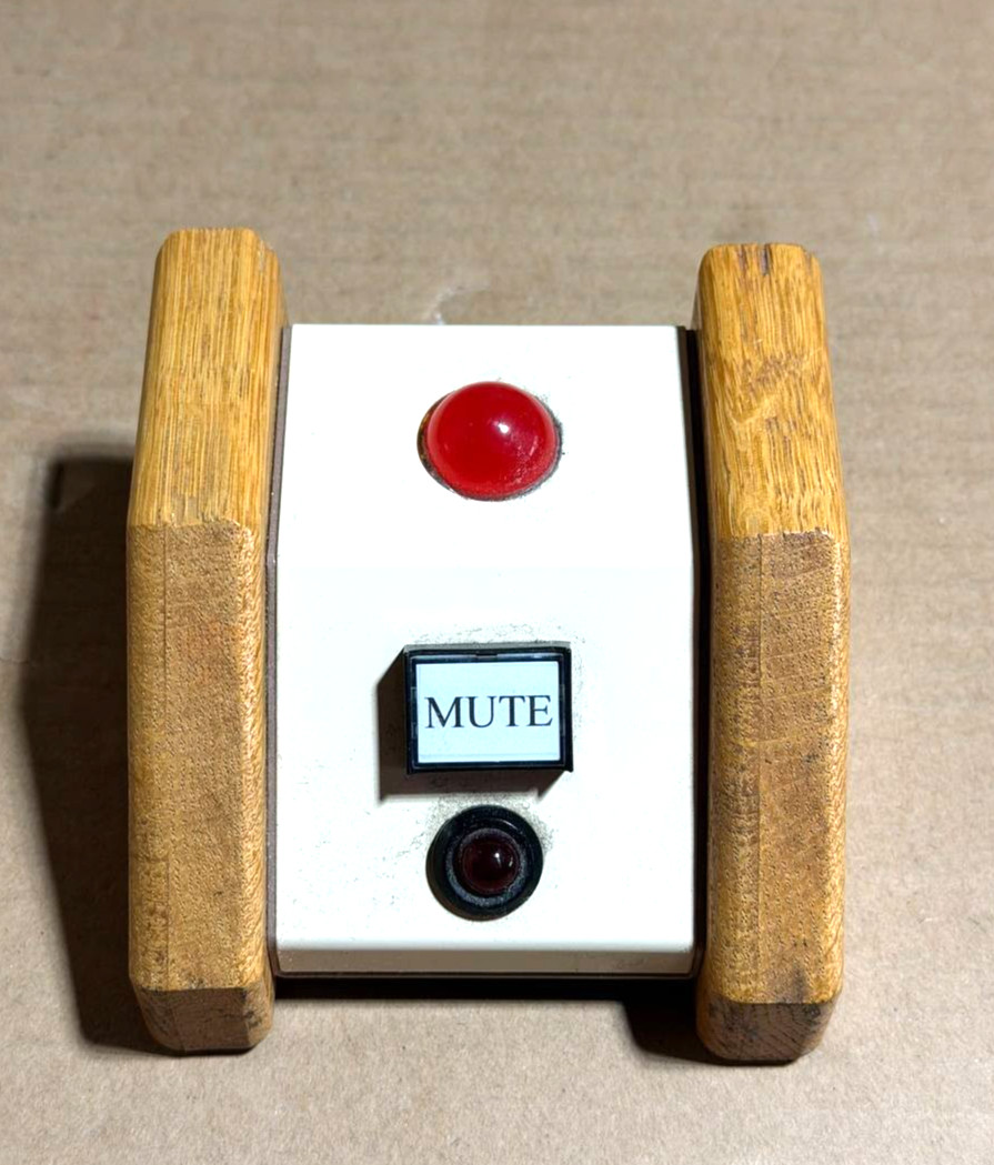 Custom Wooden Red Mute Button