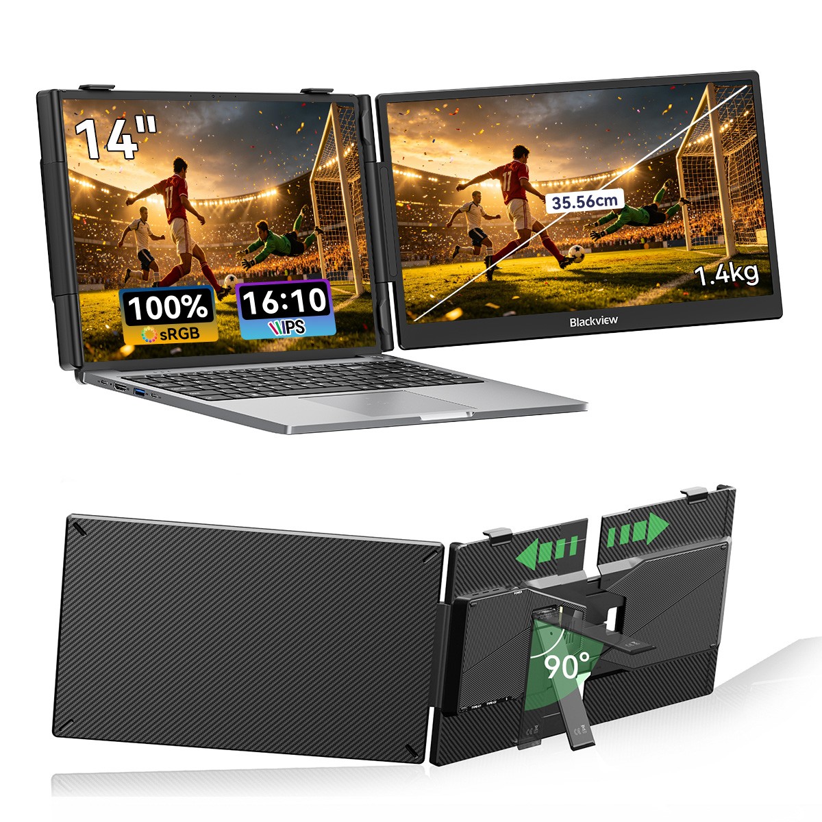 Blackview SCM5 Laptop Screen Extender 14in Portable Monitor For 13.3‑17.3″Laptop