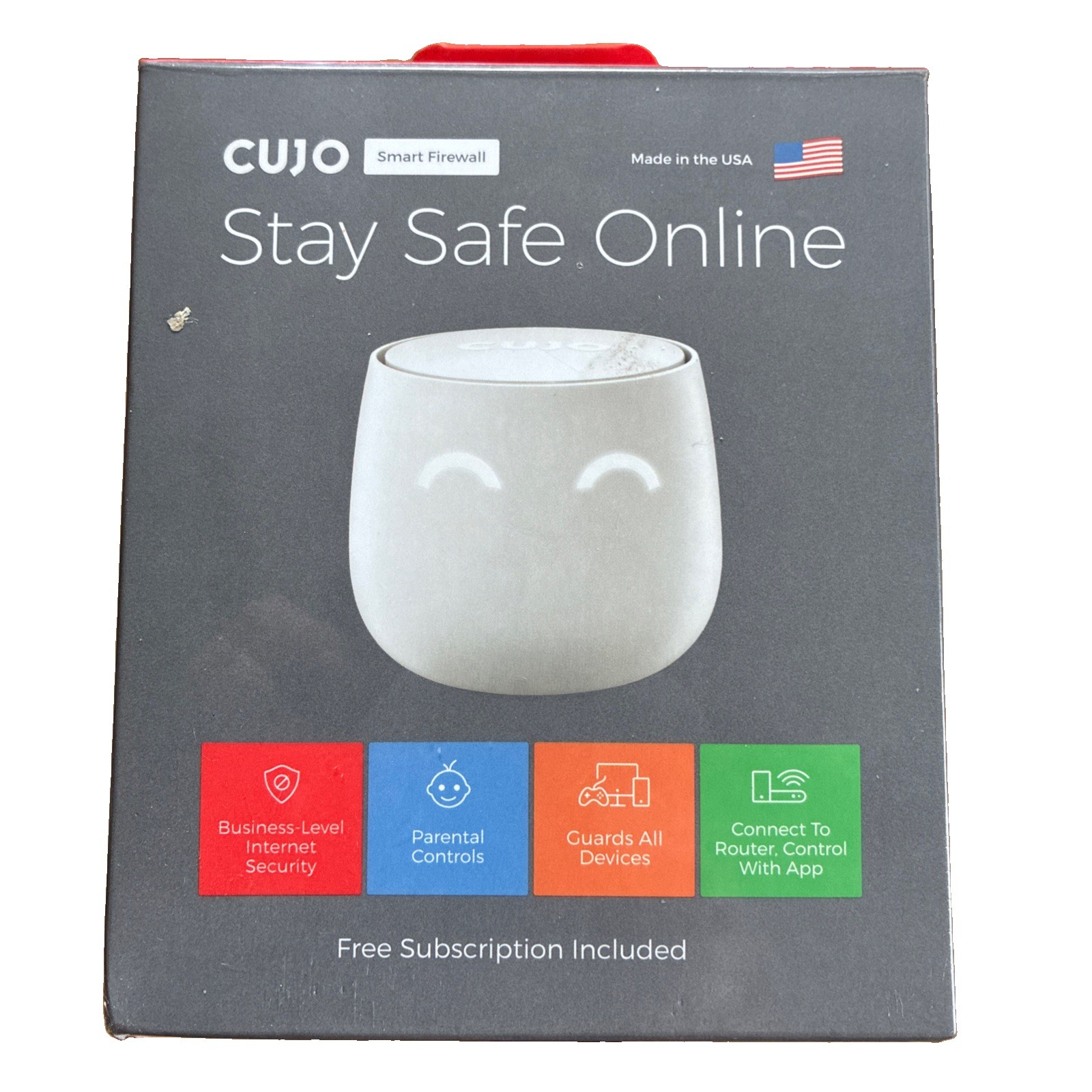 Cujo Smart Firewall Network Security Device Android iPhone New Sealed Business