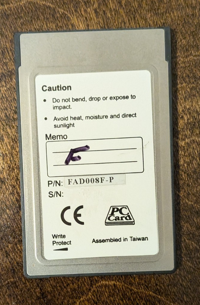 ONE 8MB Pretec Linear Memory Flash PCMCIA Card FAD008F-P for Alesis QSR