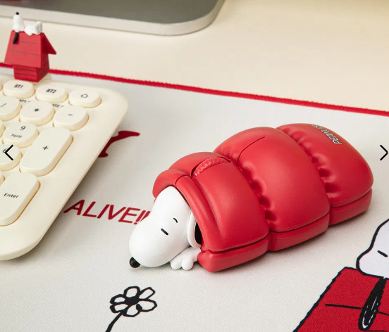 Royche Peanuts Snoopy Figure Wireless Bluetooth Multi-Pairing Mouse