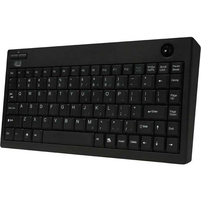 Adesso EasyTrack 3100 Wireless Mini Trackball Keyboard WKB3100UB