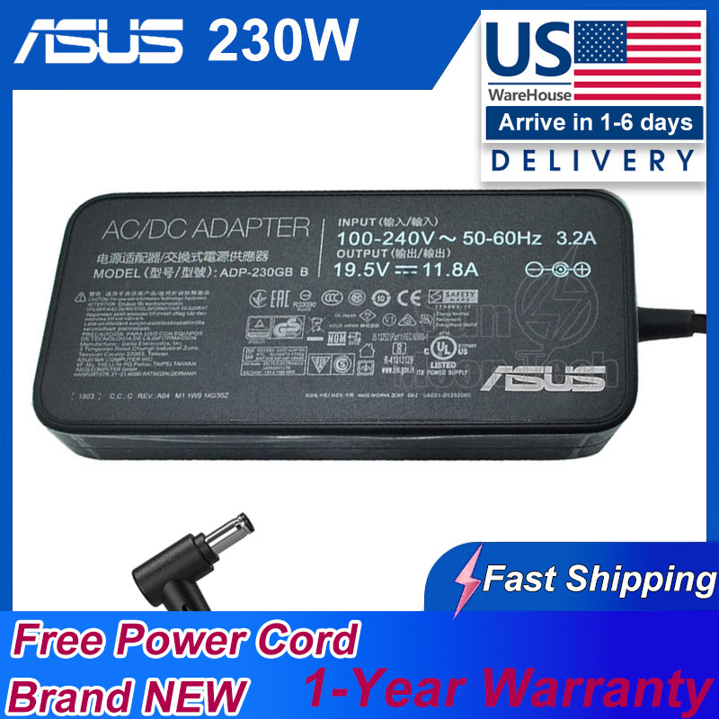 Genuine 230W ASUS ROG GL704GW-EV011T GL704GW-EV047T Power Supply Charger
