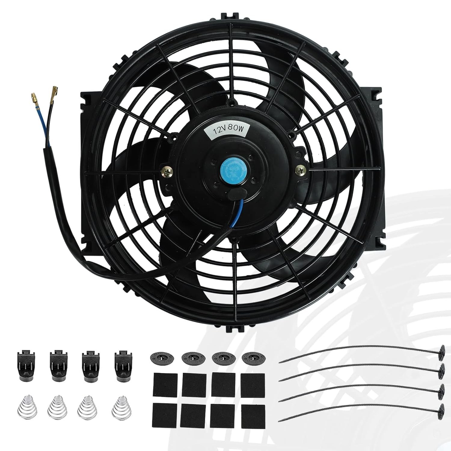 10" inch Slim Fan Push Pull Electric Radiator Cooling Fans 12V Mount Kit Unversa