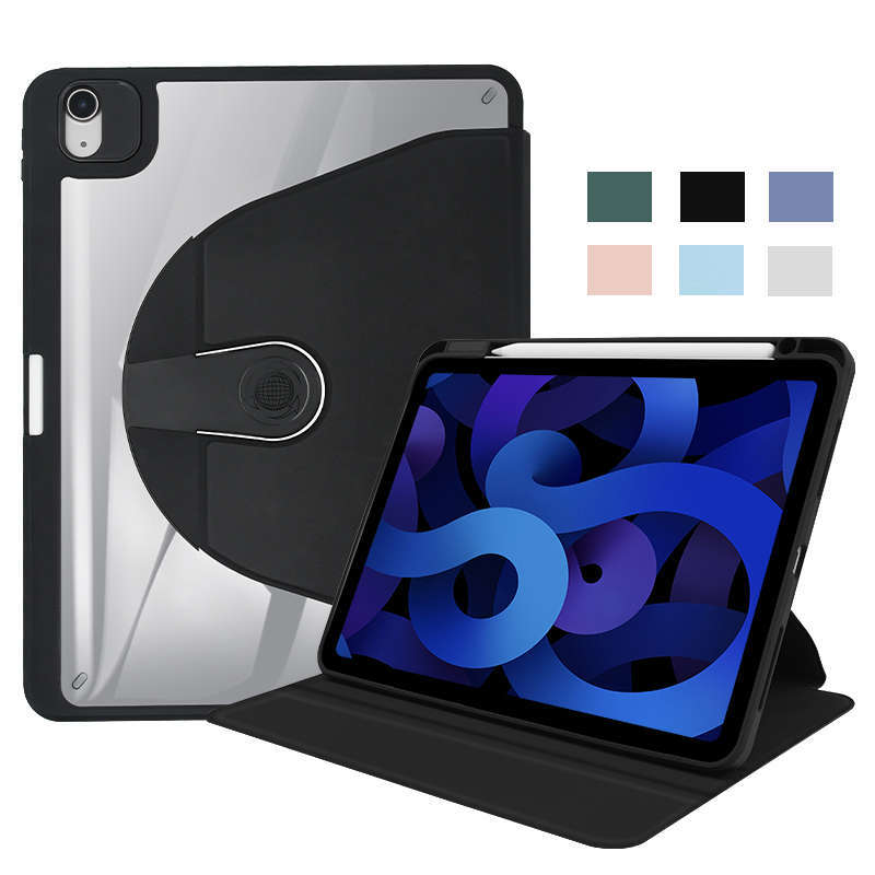 Fr iPad 5/6/7/8th 9th 10th 11th Gen A16 Rotating Leather Samrt Case Stand Cover&