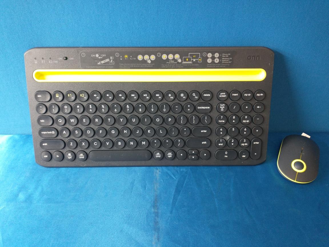 Onn. Multi-Device Keyboard And Mouse Connects Up To 3 Devices (AP1143954)