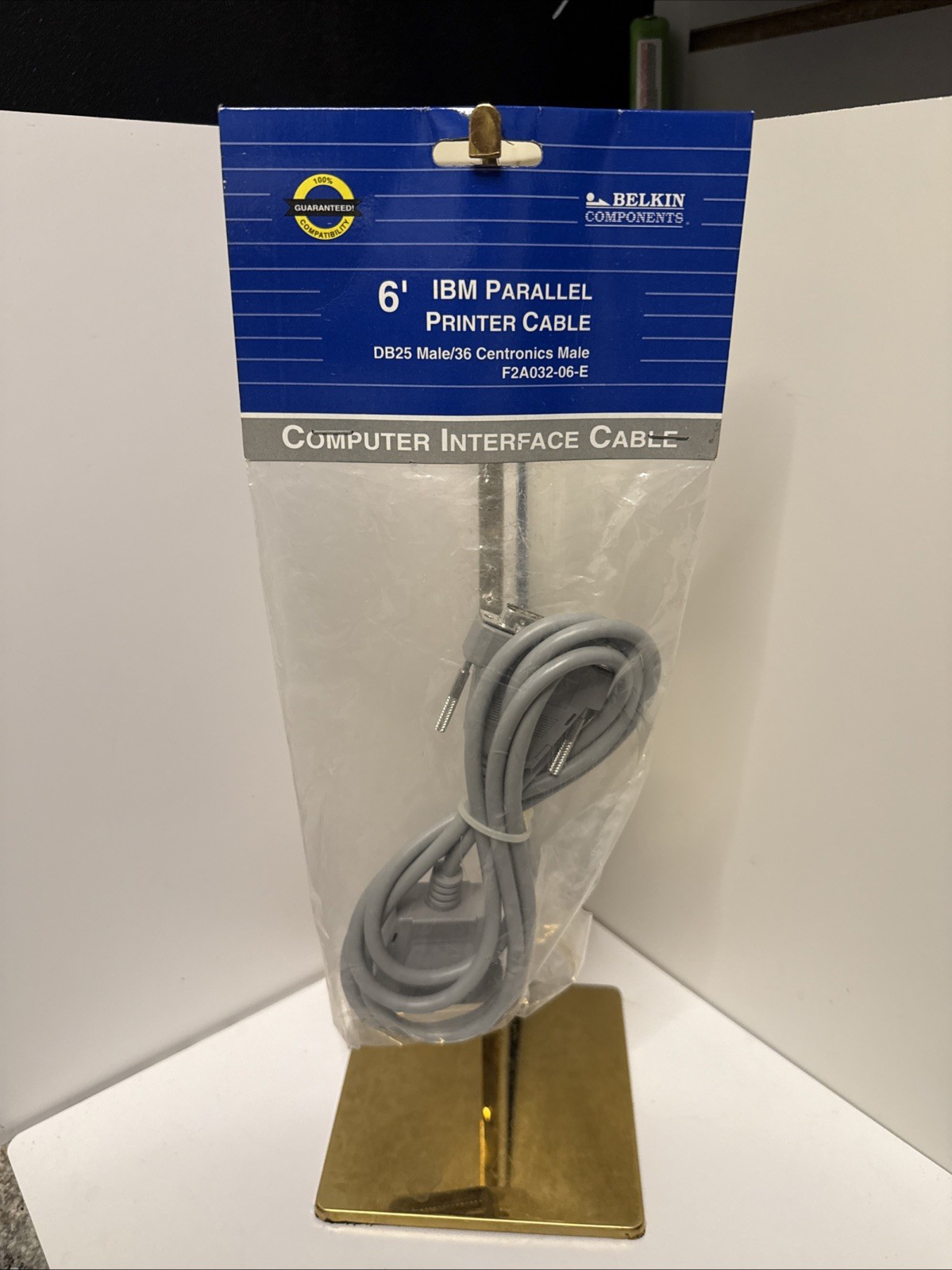 Parallel Printer Cable Grey 6 feet BELKIN Components F2A032-06E New Sealed