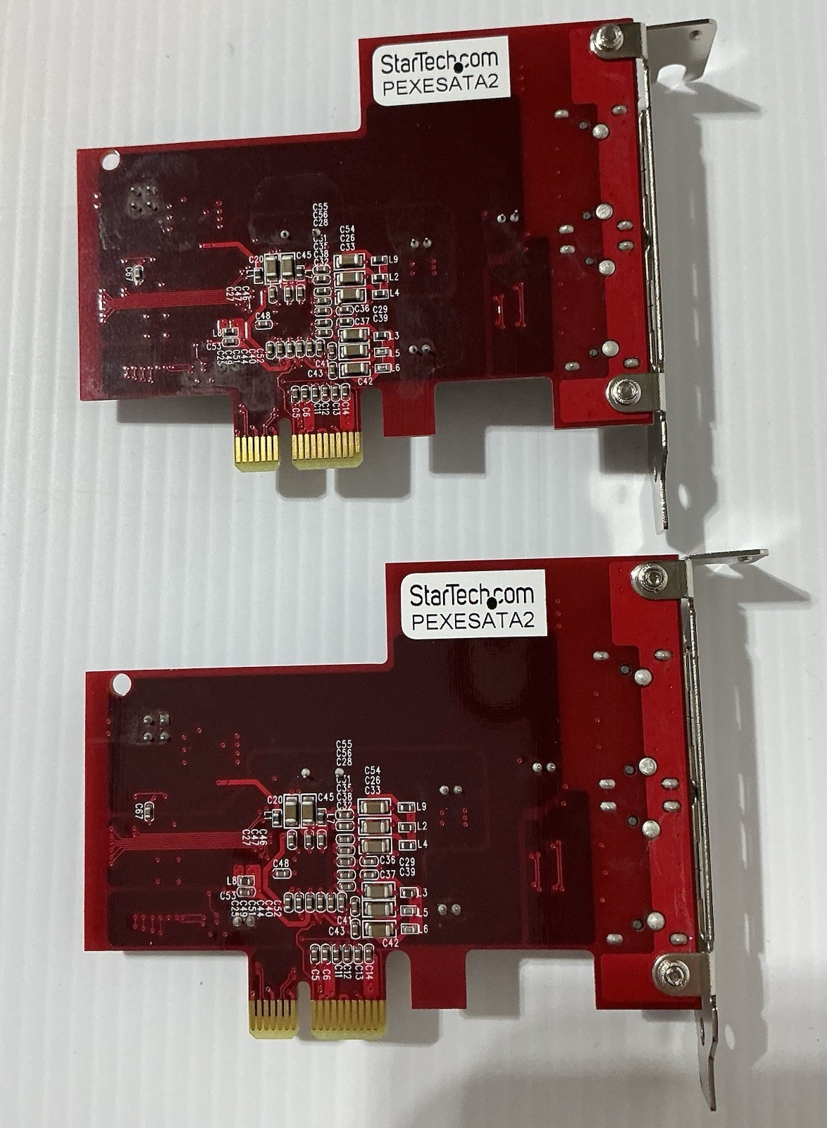 LOT OF 2 StarTech PEXESATA2 Two port eSATA PCIe  controller