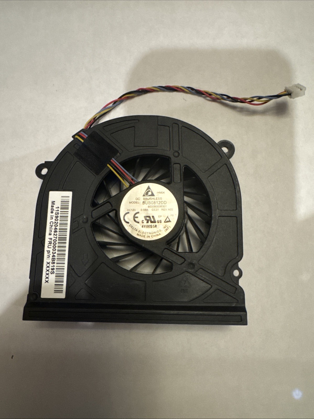 Delta Electronics Model: BUB0812DD 12V 0.58A 4-Pin Cooling Fan