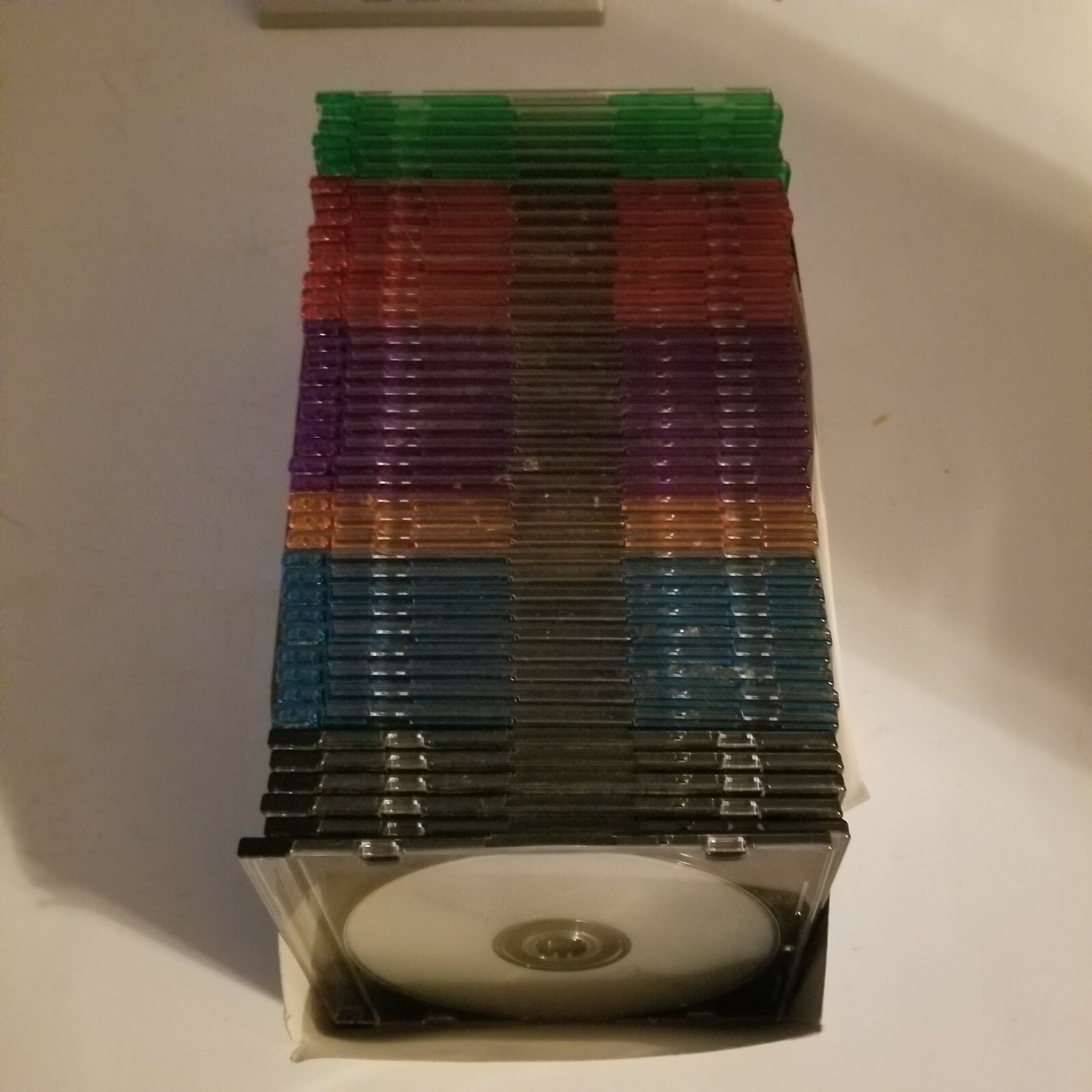 HP Slim Line Jewel Color Case Lot of 37 Plus 6 Memorex Blank DVD RW & Cases, New