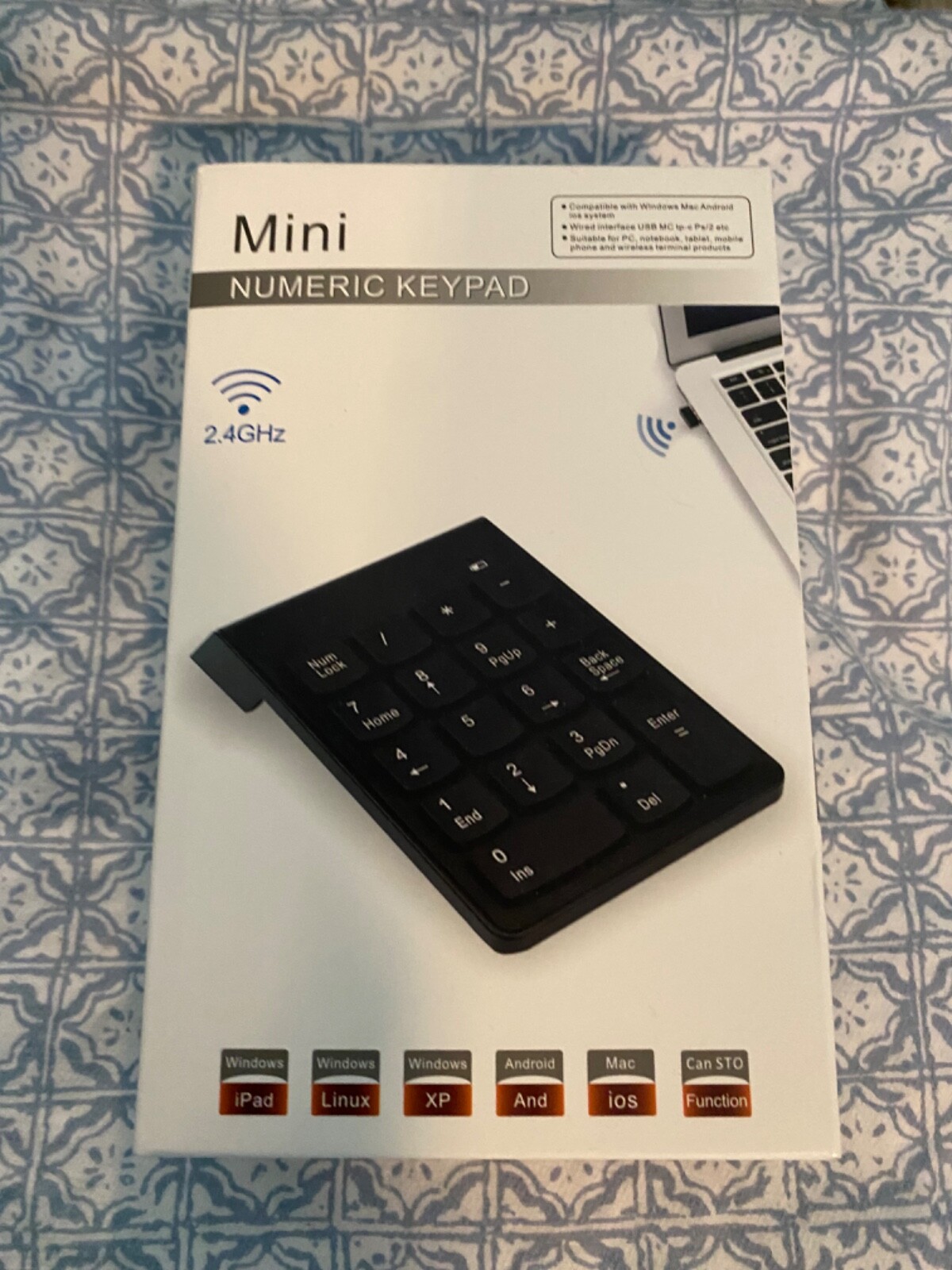 Super Thin Mini Numeric USB Keypad 2.4GHz