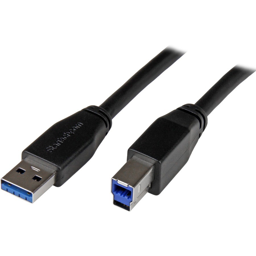 StarTech 10m 30 ft Active USB 3.0 (5Gbps) USB-A to USB-B Cable, M/M, USB A to B