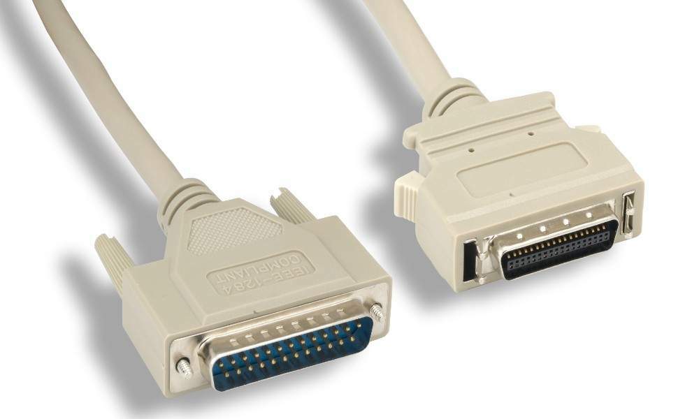 10ft DB25 Parallel - HPCN36 Mini Centronic Printer Data Cable IEEE-1284 USA