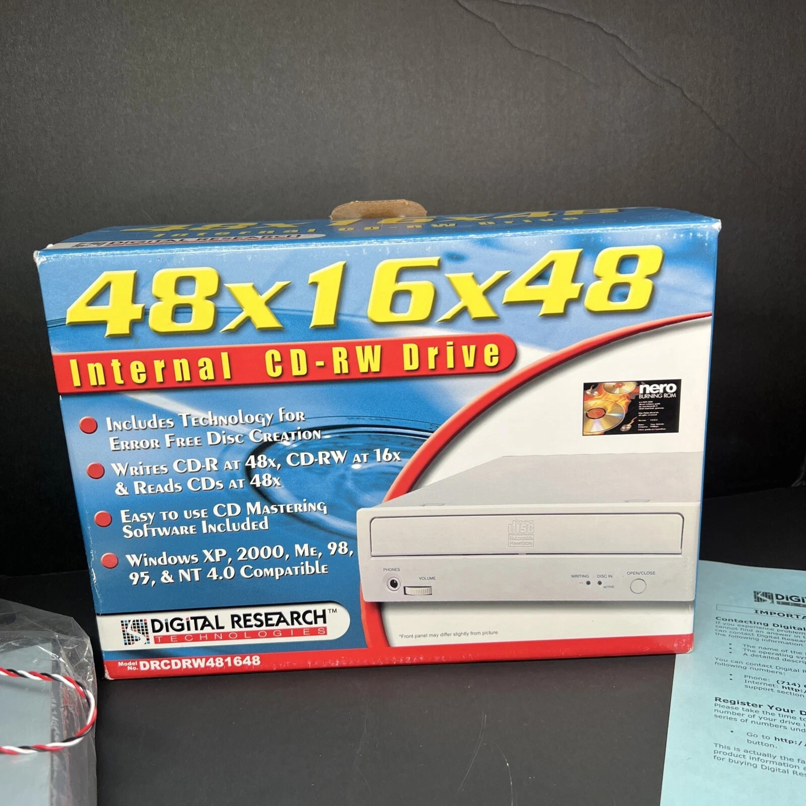 Digital Research Technologies 48x16x48 Internal CD-RW Drive New OPEN BOX