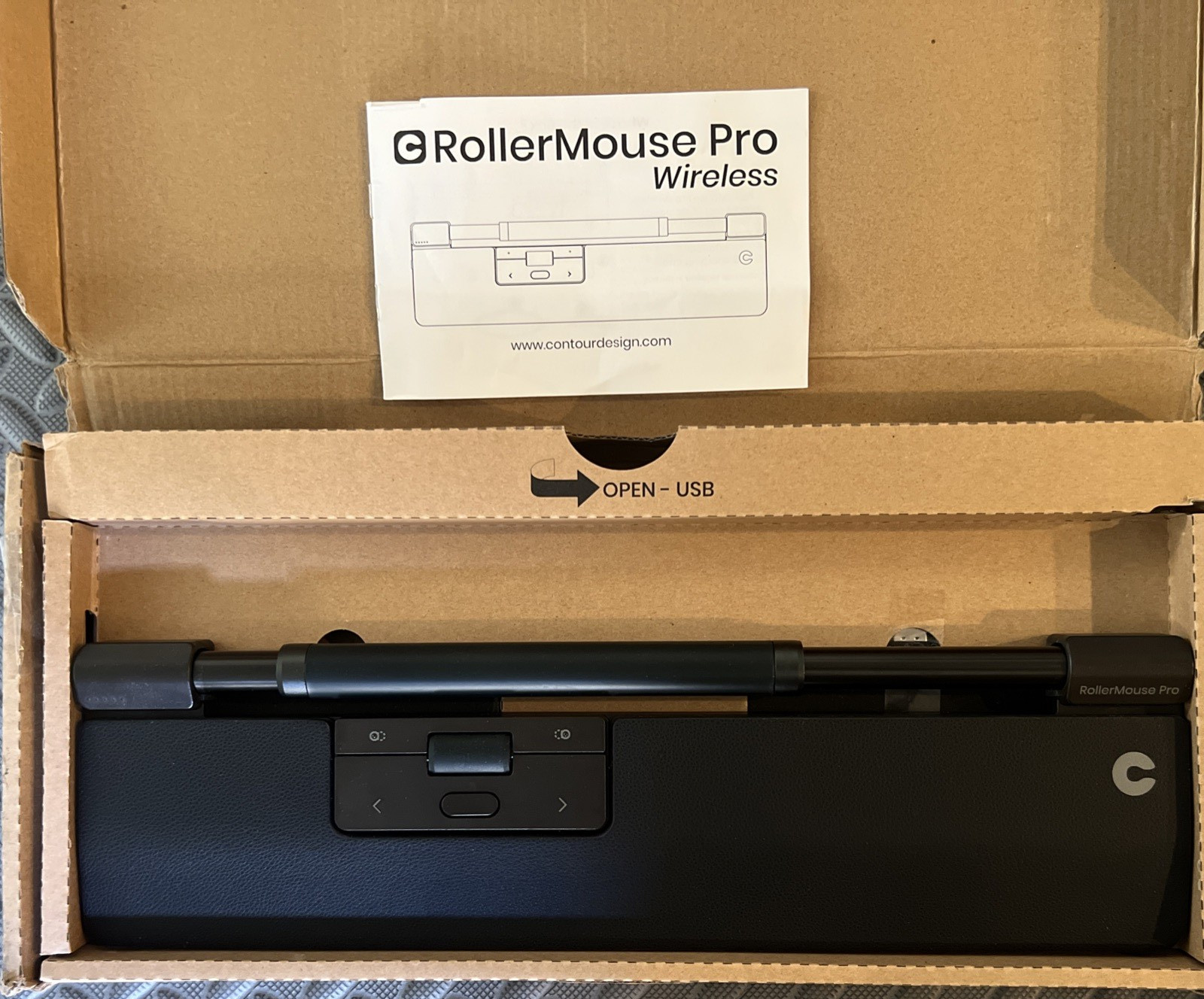 Contour Design Roller Mouse Pro Wireless Slim RM-PRO-WL *MISSING CABLES*