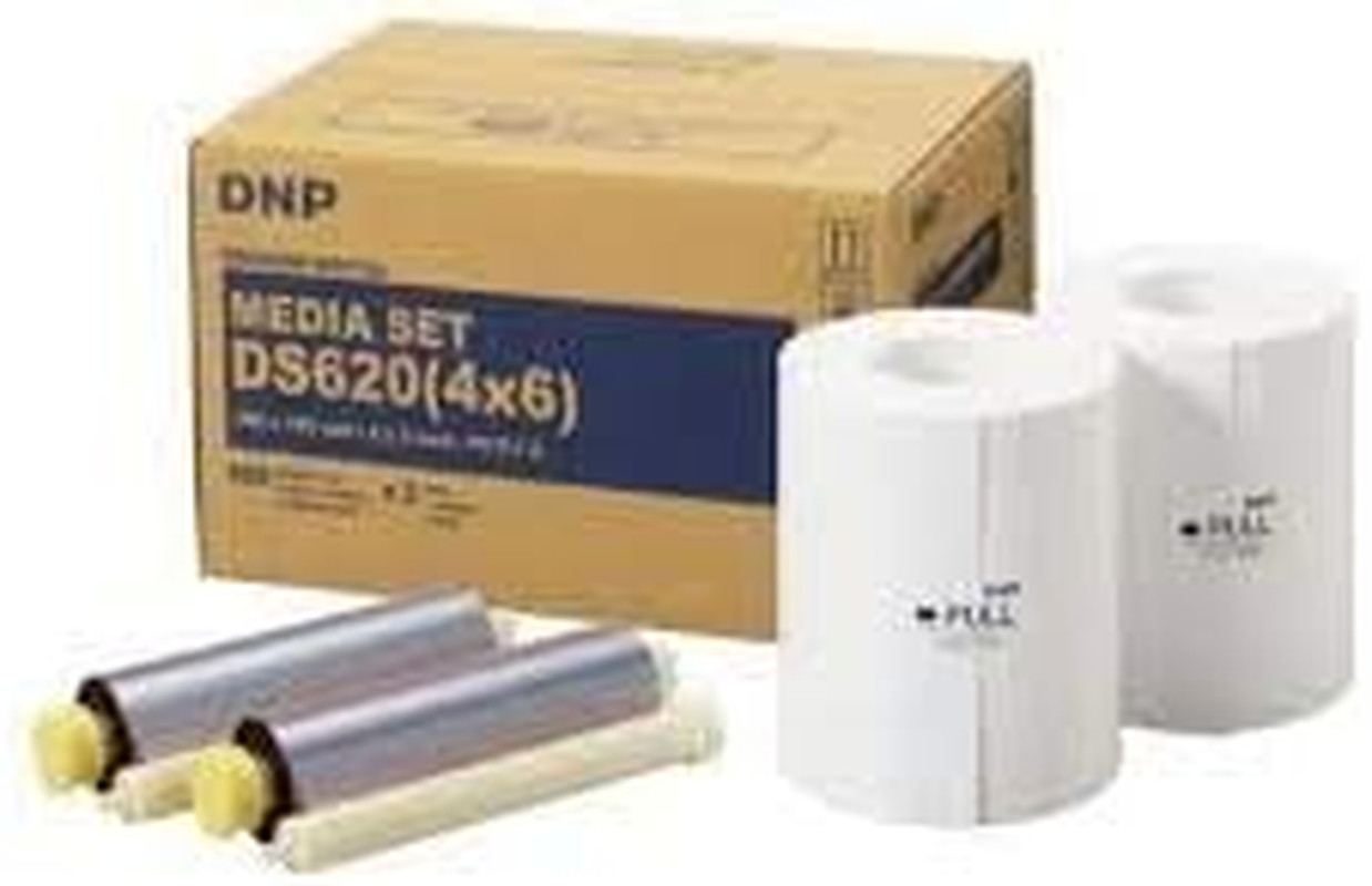 DNP 4X6 Dye Sub Media for DS620A Printer, Paper & Ribbon (Total of 800 Prints).
