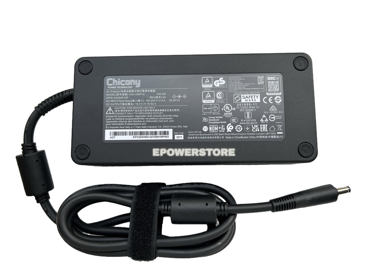 19.5V 330W AC Adapter Charger For Acer Predator Helios Neo 16 PHN16-72-99PA
