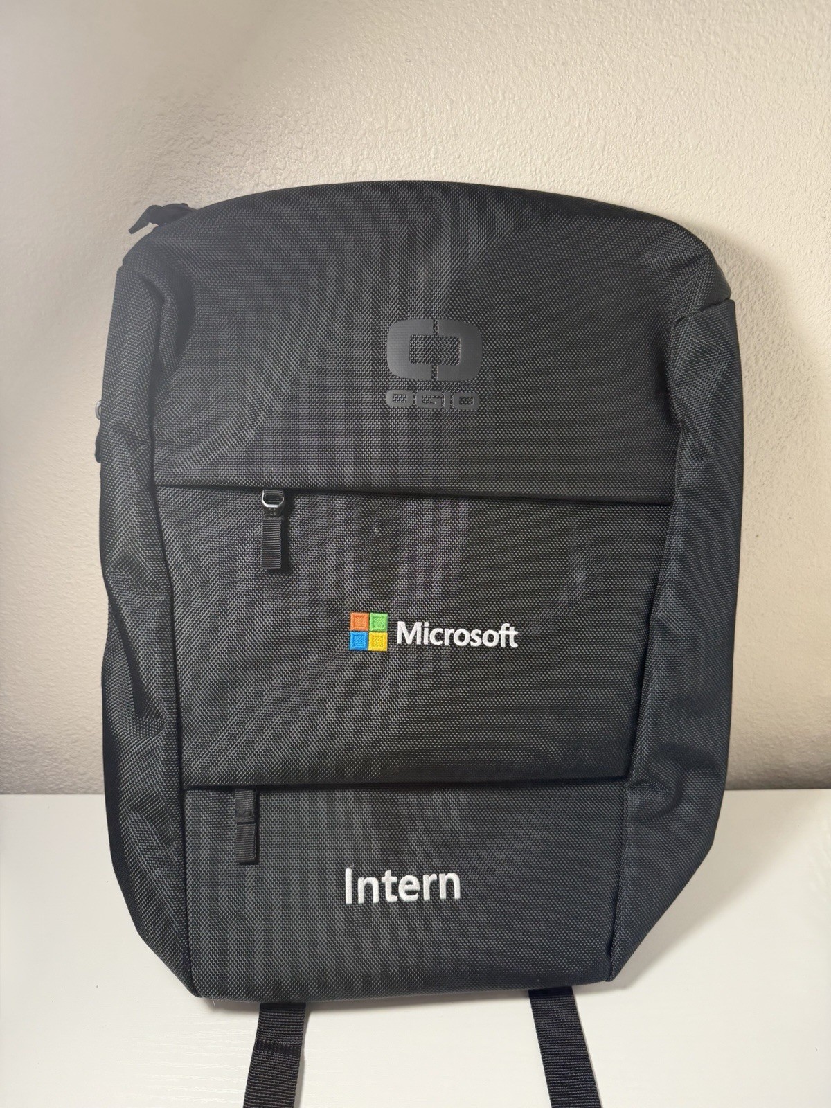 OGIO Sprint Microsoft Intern Black Laptop Backpack Zipper Closure