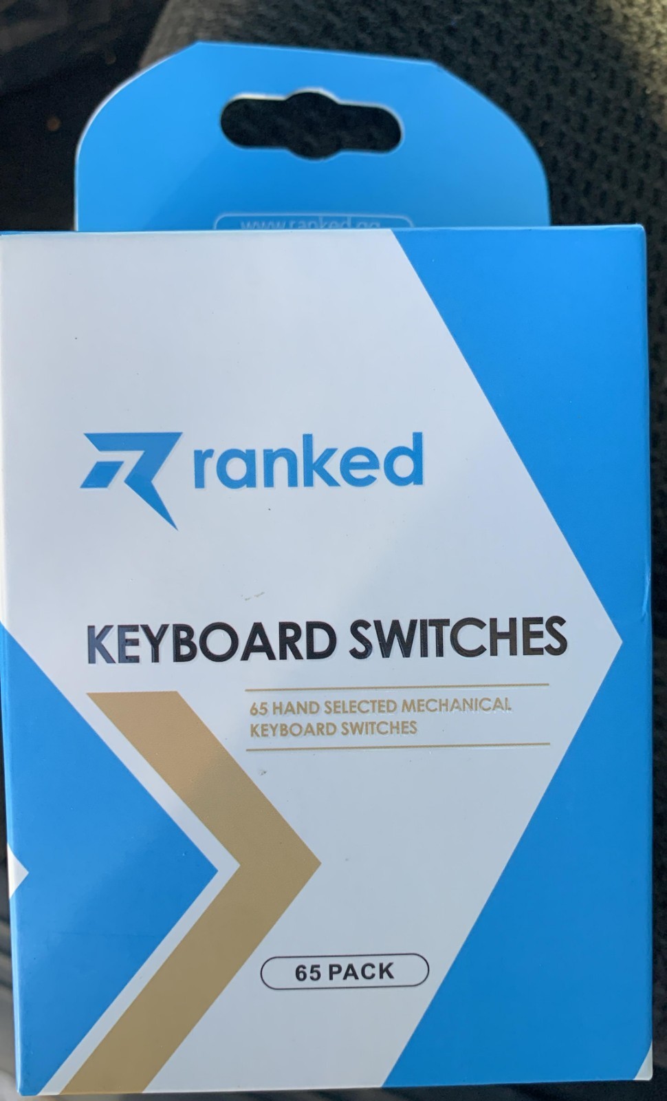 Ranked Mechanical Gaming Keyboard Switches, Dark Yellow, 65 Pack.