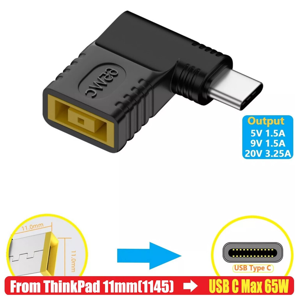 Lot USB C Type C To PD Power Charger Adapter Square Converter  For Lenovo Laptop