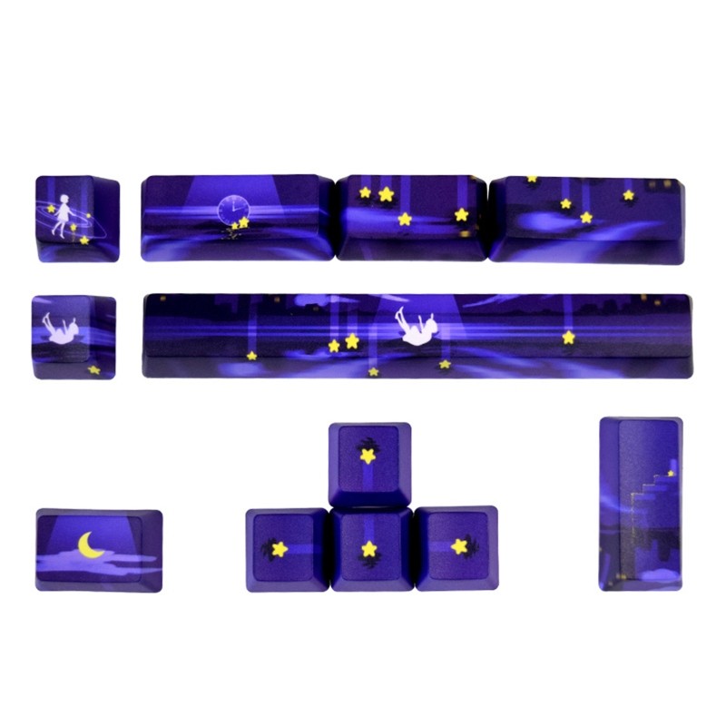 12PCS Star Keycaps OEM Profile for Cherry MX Switch SPACE ENTER ESC Keys Set