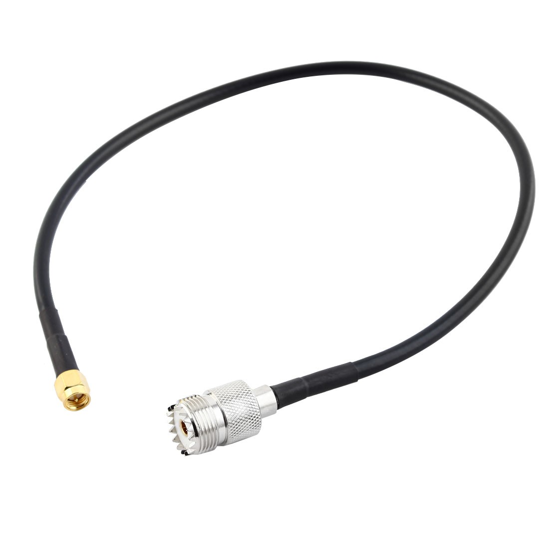 SMA Male to UHF Female Connector Pigtail Cable Black 40cm Long