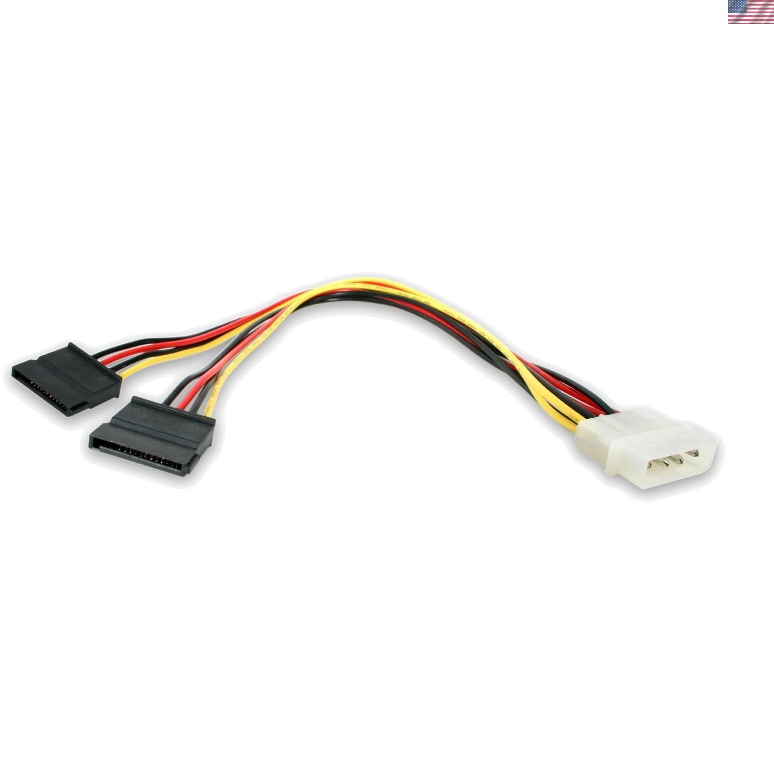 StarTech 12in LP4 to 2x SATA Power Y Splitter Cable - High-Speed & Durable