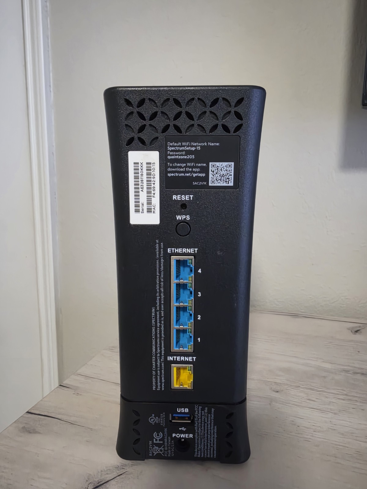 Spectrum RAC2V1K (Askey) Wave 2 dual-band Wi‑Fi router/Gateway Tested