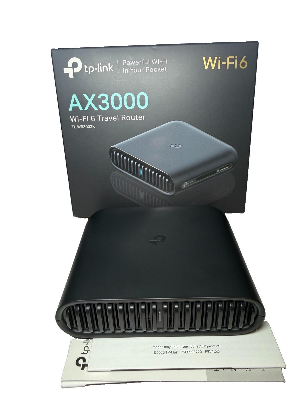 TP-LINK TL-WR3002X AX3000 Wi-Fi 6 Dual-Band Travel Router VPN Black
