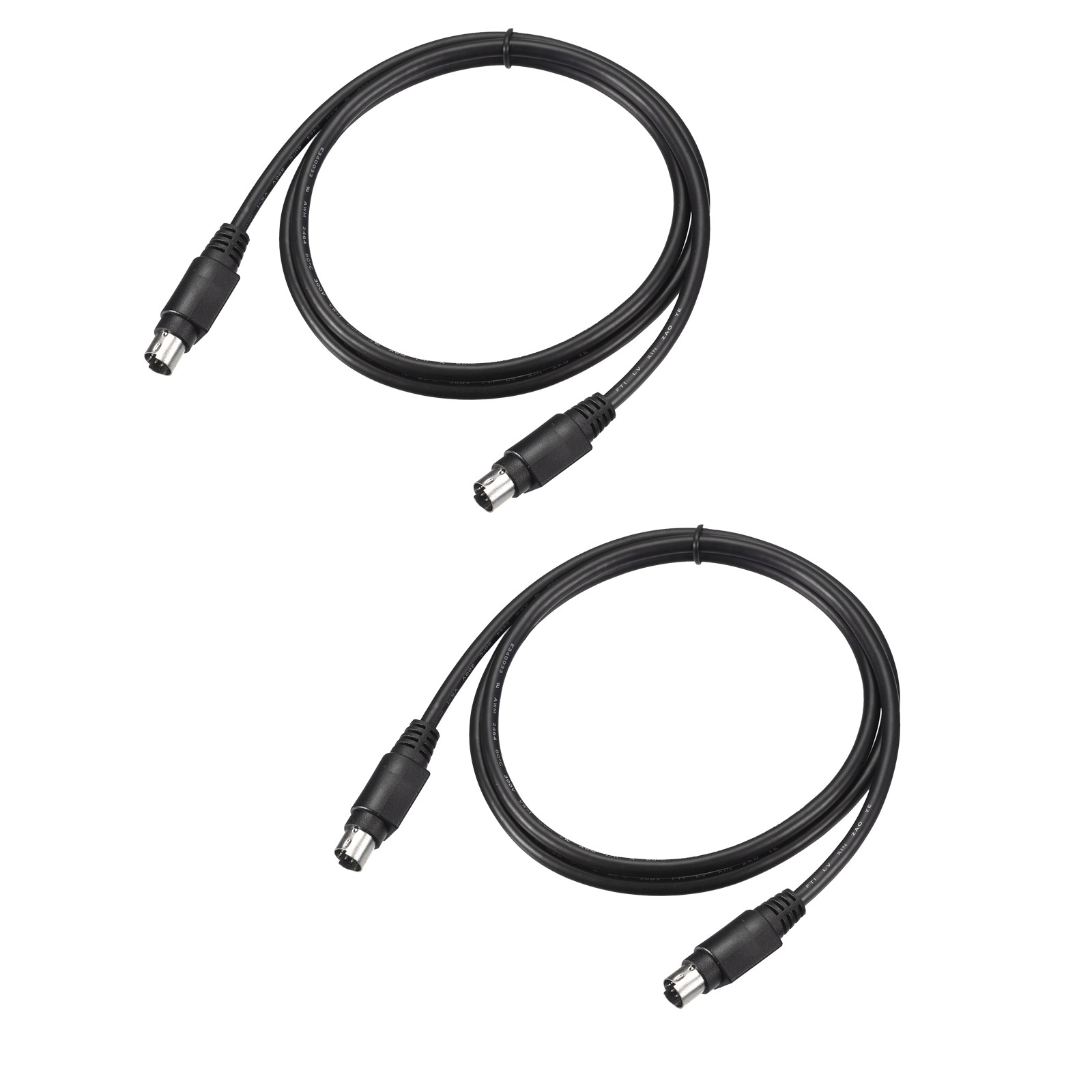 2Pcs 6P 3.28 Feet PS/2 Extension Cable Male to Male for Mouse Keyboard