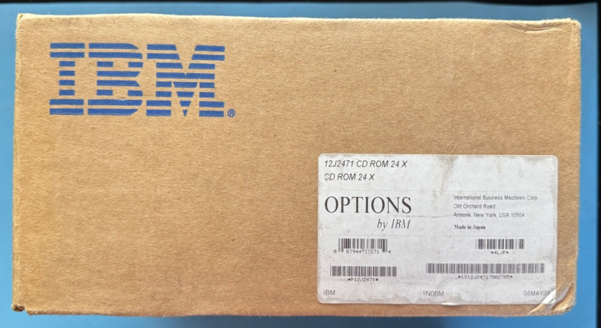 FACTORY SEALED VINTAGE IBM 24X CD-ROM DRIVE for IBM Thinkpad 570/600 - 12J2471
