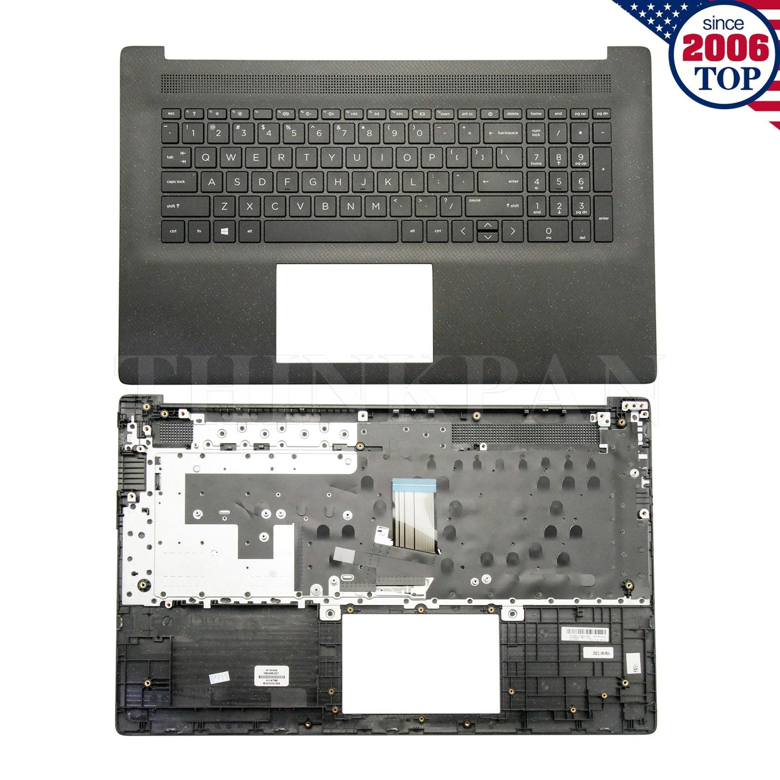 New HP 17-CN 17-CP Palmrest Case w/ Non-Backlit Keyboard M50468-001 Black US