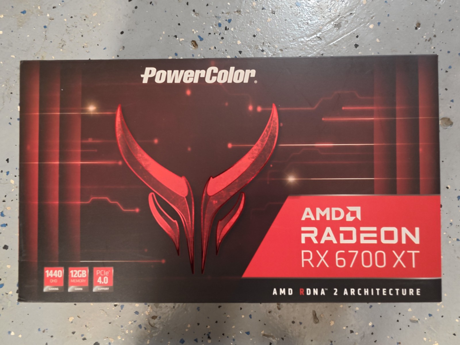 BOX ONLY PowerColor Red Devil Radeon RX 6700 XT Retail Packaging - NO GPU