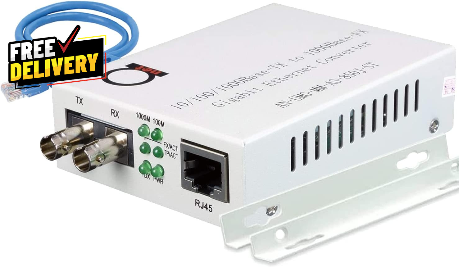 Multimode ST Gigabit Fiber Media Converter Built-In ST Fiber Module 550 M 0.34..