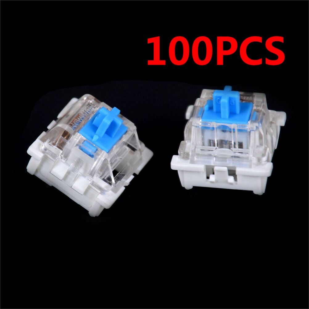 100Pcs Blue 3 Pin RGB Replacement for Cherry MX Mechanical Switch Keyboard