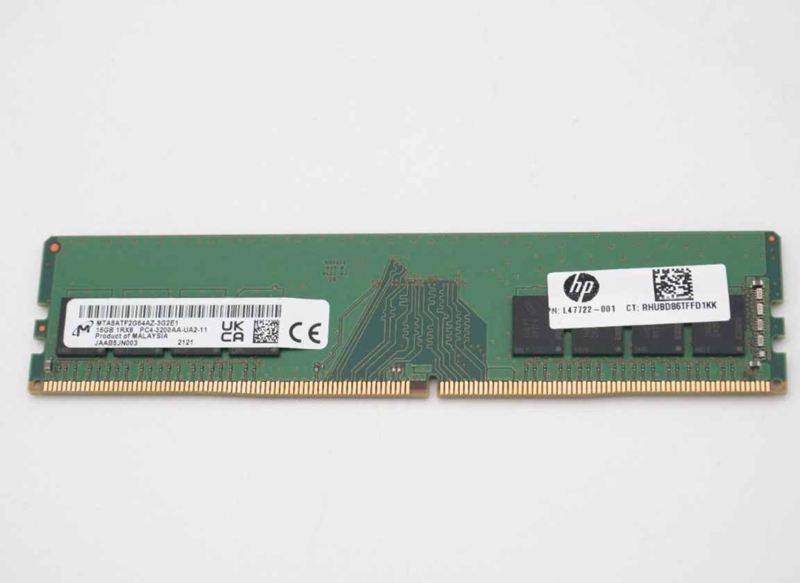 Micron 16GB DDR4 3200 UDIMM Desktop RAM MTA8ATF2G64AZ-3G2E1