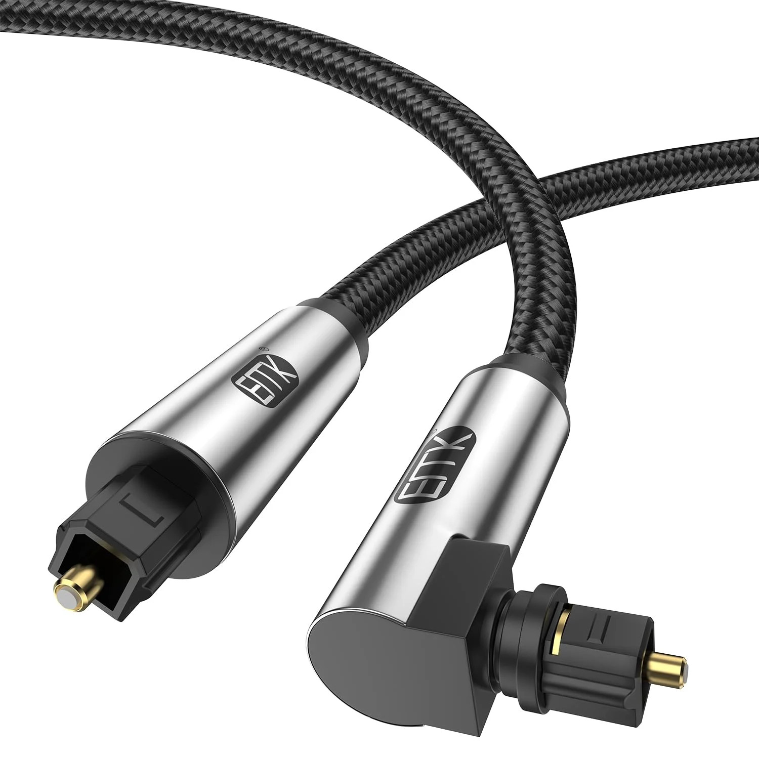 90 Degree Optical Cable 360 Degree Free-Rotating Fiber Optic Cable Toslink Male