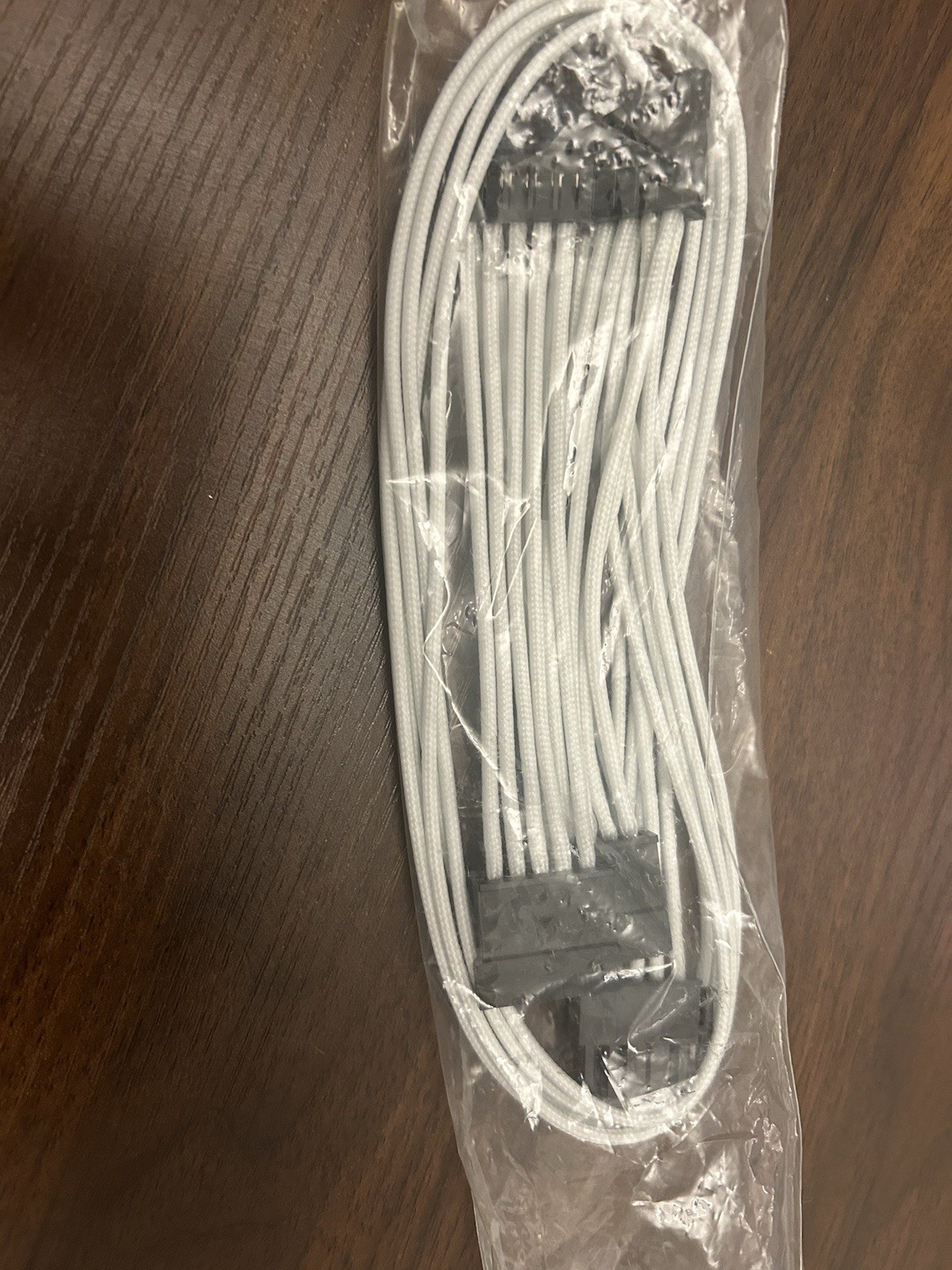 White Sleeved 8-Pin to 8-Pin Computer Power Cable with 8-Pin Connectors