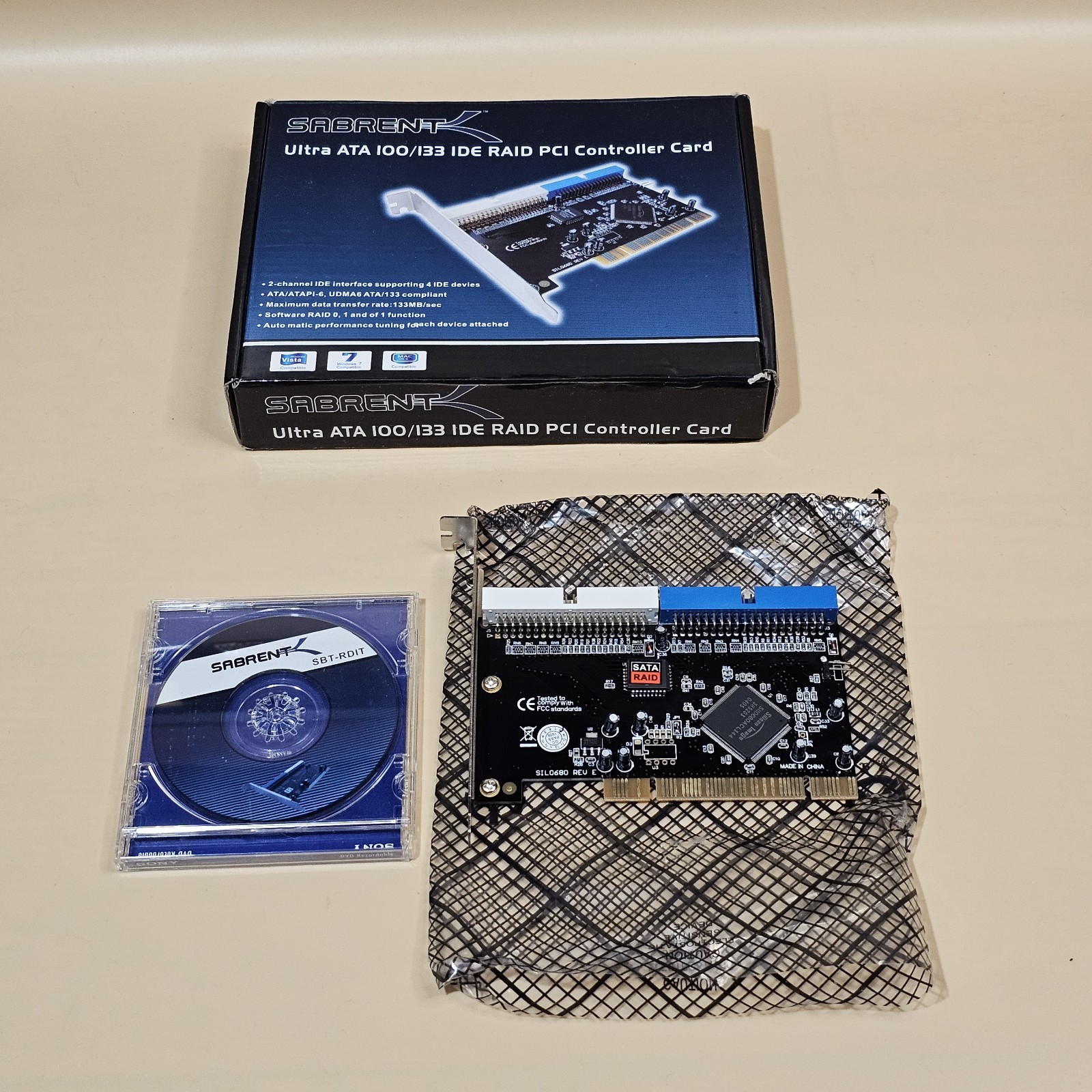 Sabrent SBT-RDIT PCI IDE RAID Controller Card