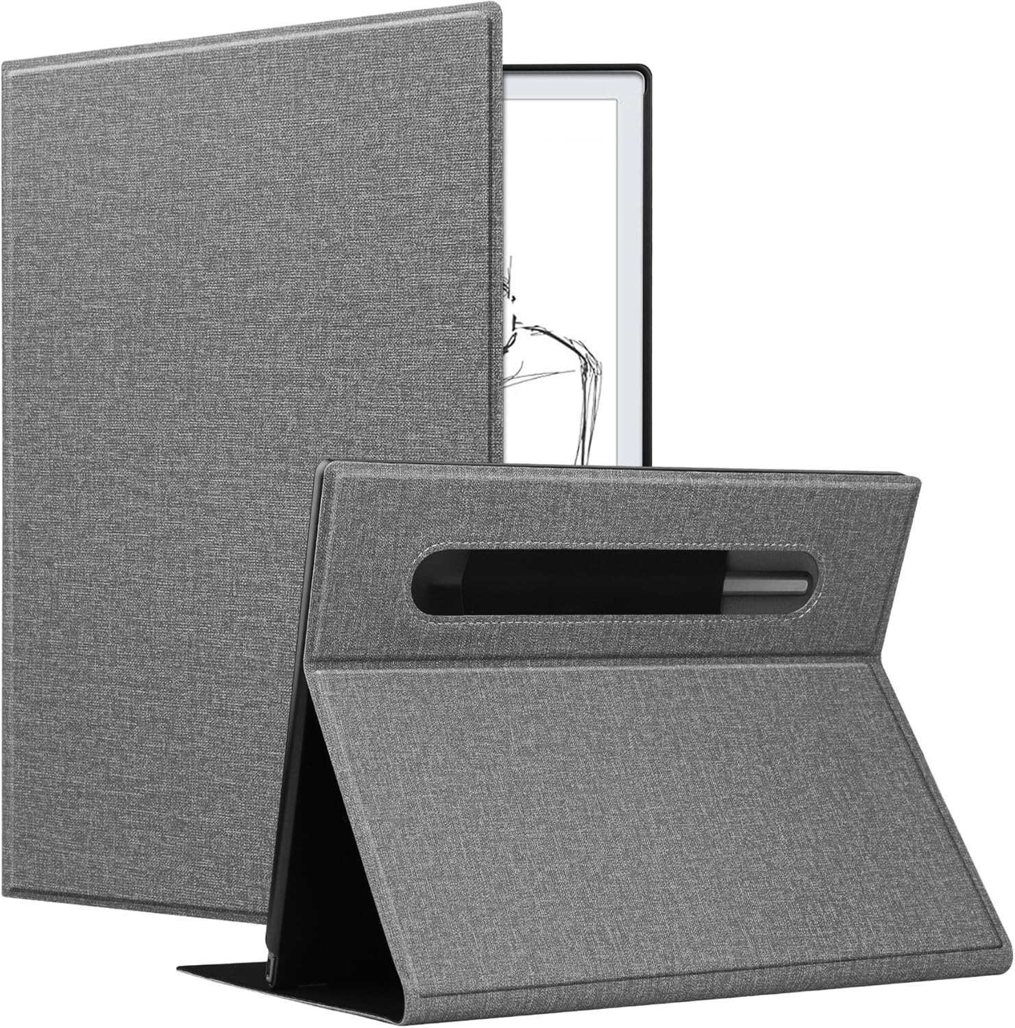 KuRoKo Slim Lightweight Book Folios 0.3 inch Digital Paper - LightGrey - (B89)
