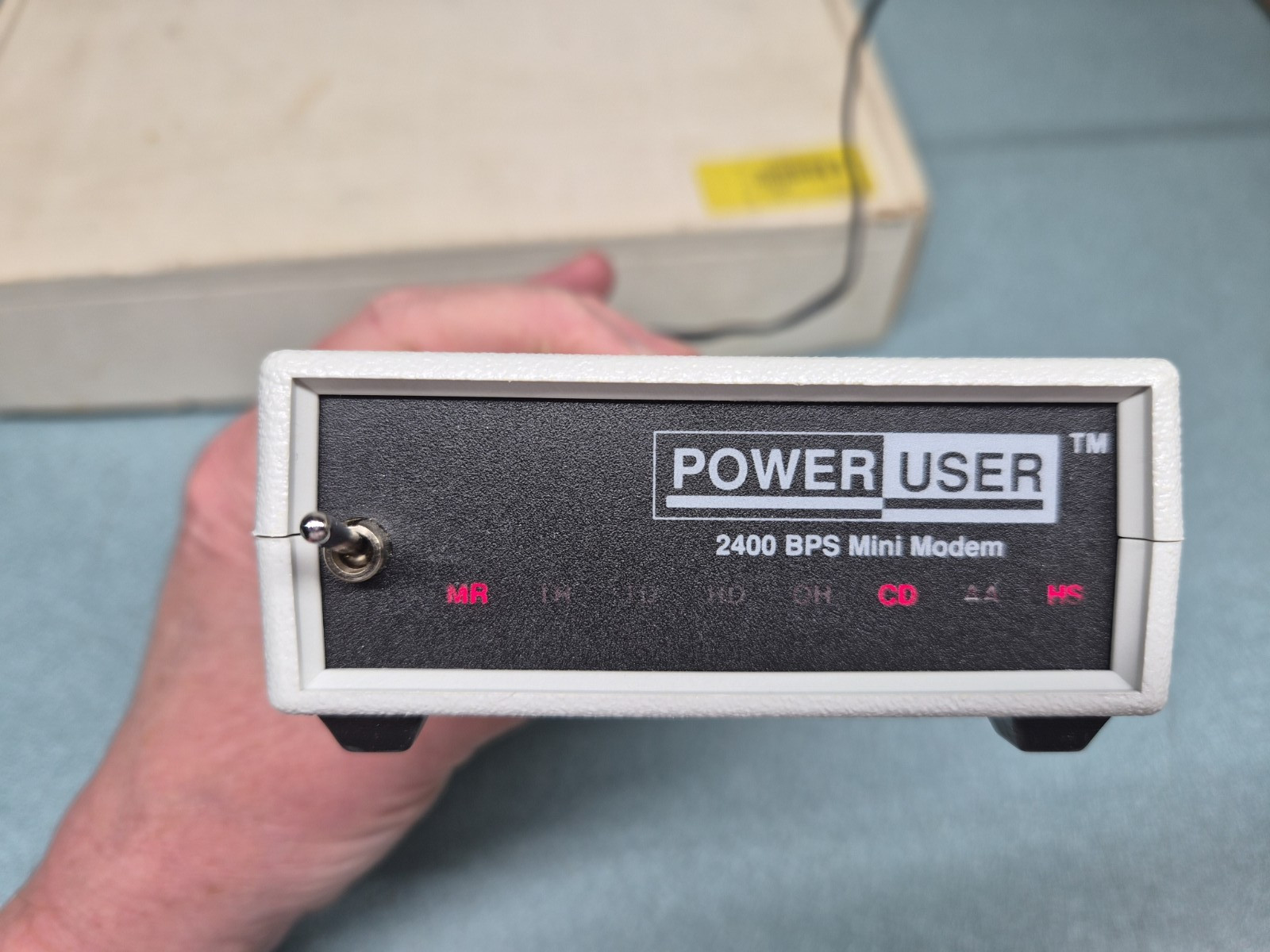 Vintage Power User 2400 BPS Mini Modem CIB w/Manual and MacKnowledge 1.04MW