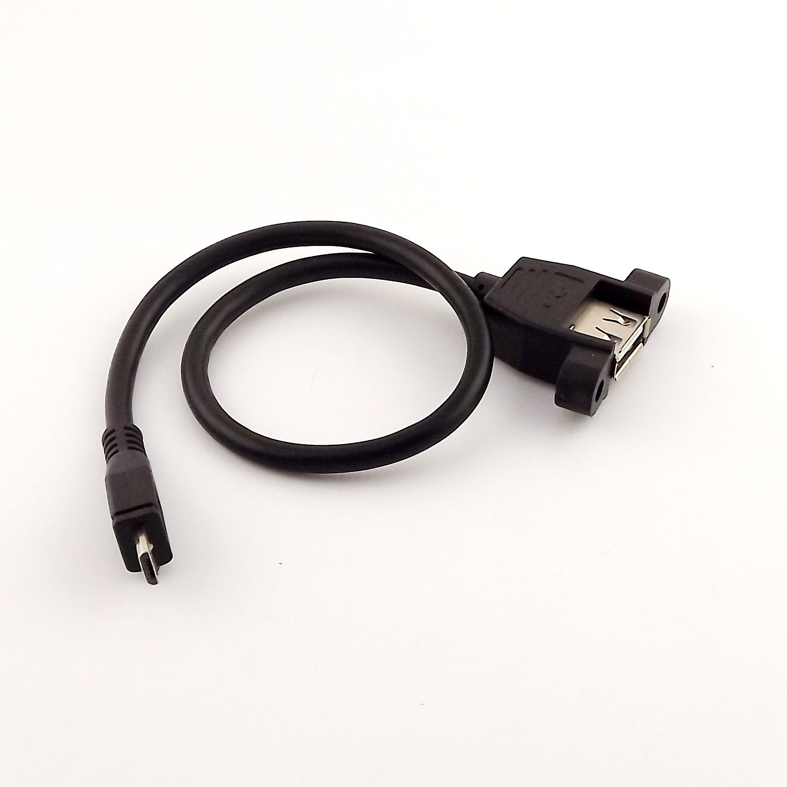 10x USB 2.0 A Female Panel Mount to Micro USB Male Adapter Cable for Android 1FT