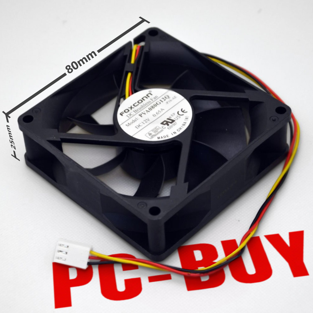 FOXCONN PVA080G12Q 12V 80mm 4 Pin PWM PC Fan
