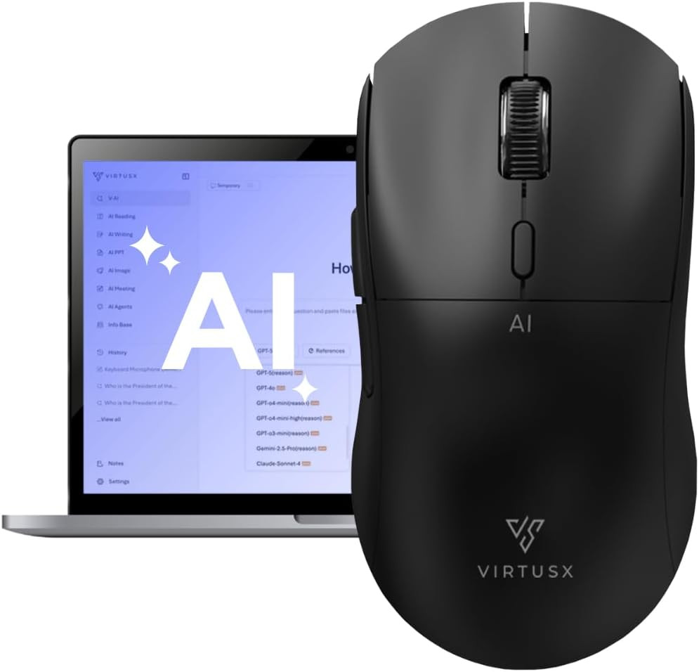 Jethro AI Mouse - Voice & Audio Recorder for Lecture & Meeting, Centralized Soft
