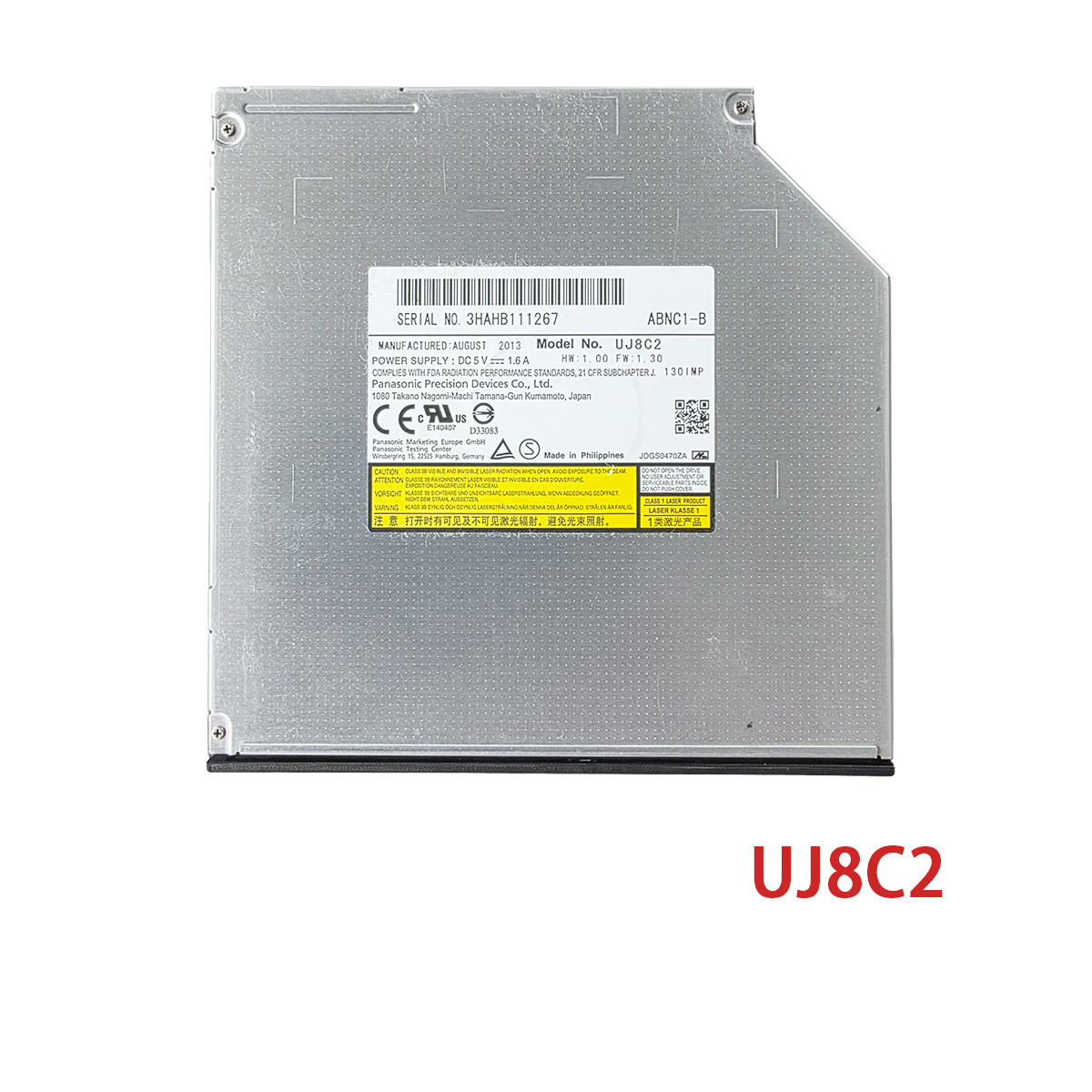 9.5mm Slim SATA CD DVD Burner Writer Player ROM Drive Laptop UJ8C2 UJ8E2 UJ8G2