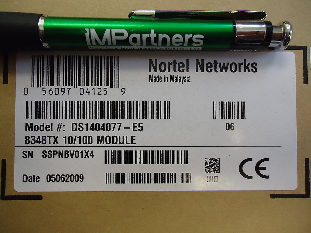 Nortel DS1404077-E5 48 PORT ETHERNET ROUTING SWITCH 8348TX 10/100 MODULE New