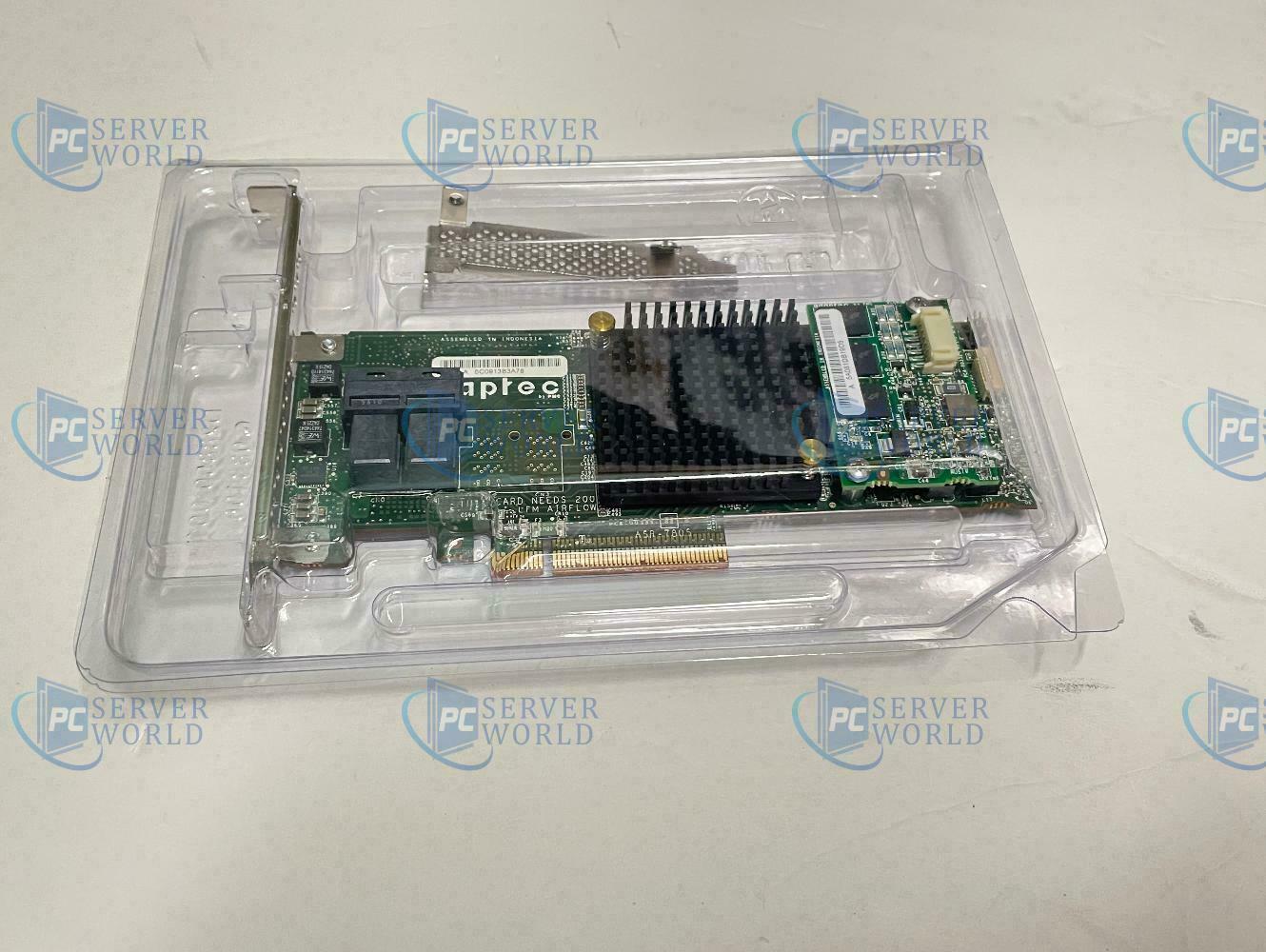 ASR-7805 1G ADAPTEC 1GB SAS SATA PCI-E RAID CONTROLLER 2274100-R BOTH BRACKET