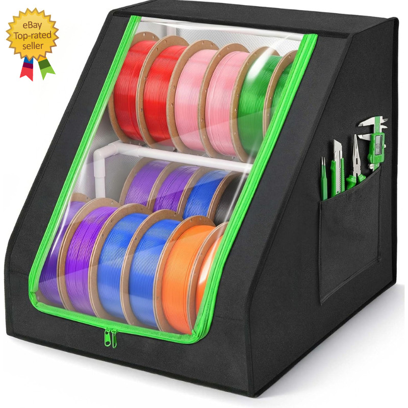 3D Printer Filament Storage Box – Holds up to 21 Spools 2-Tier Filament Rack an